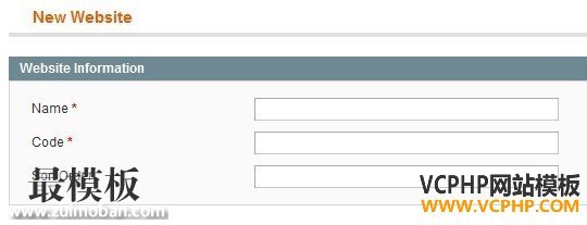 Magento创建新网站